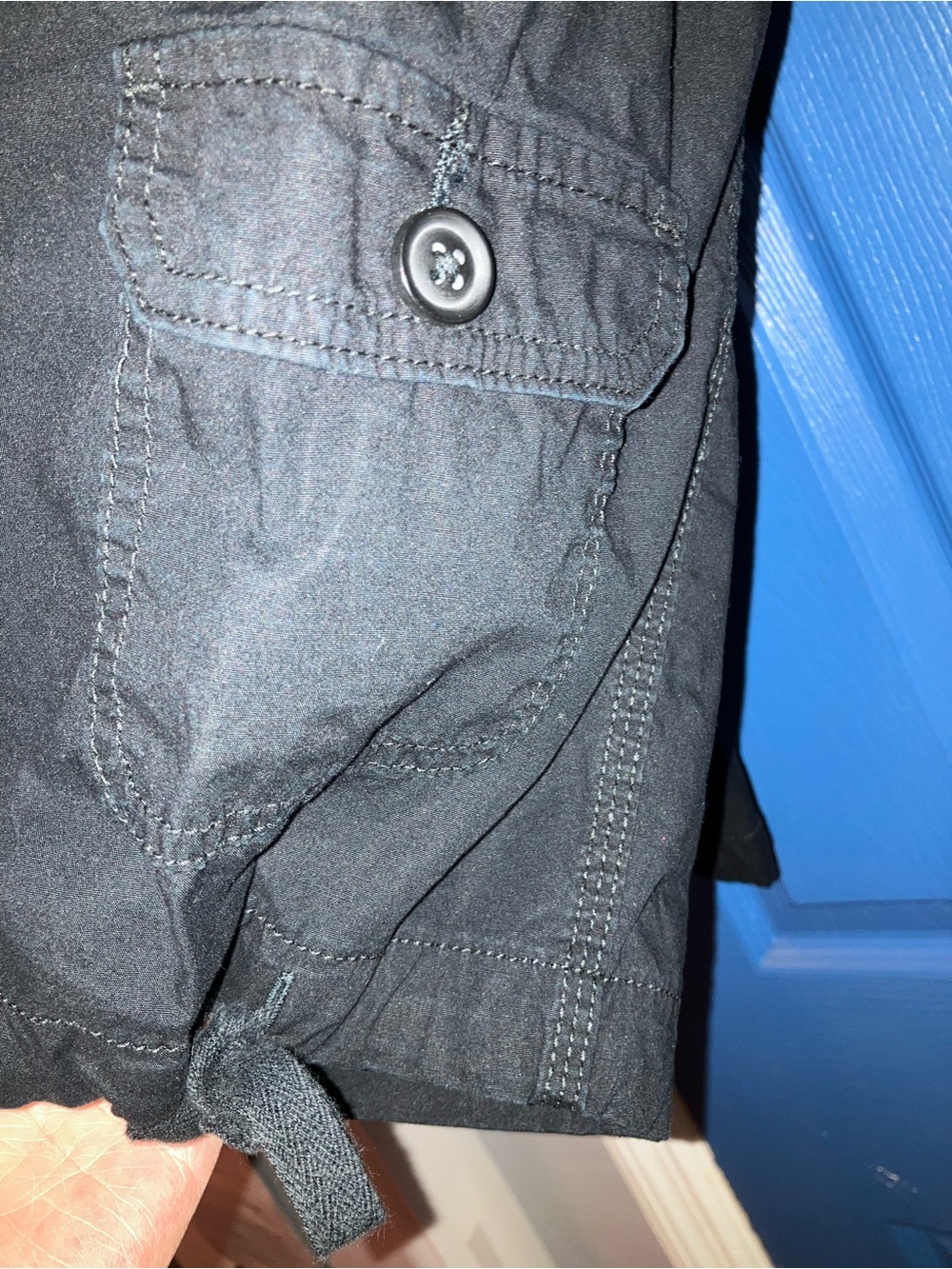 St. John's Bay Black Men's Cargo Shorts with Utility Pockets - Picture 3 of 4